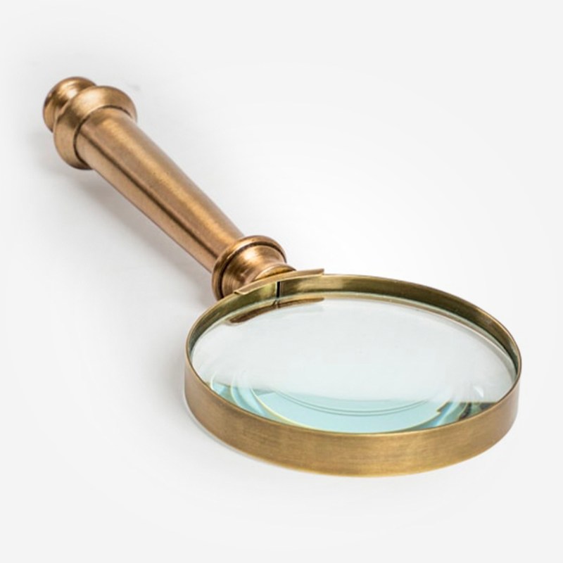 Antiqued Brass Magnifying Glass
