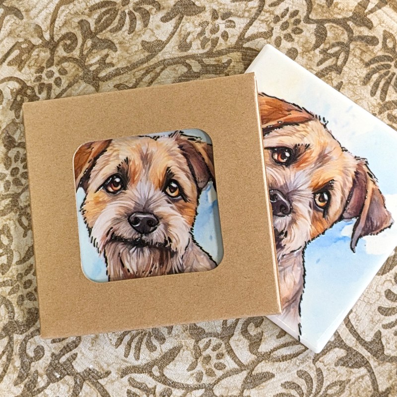 Border Terrier ceramistone coasters