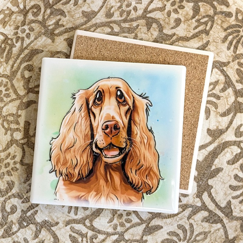 Cocker Spaniel ceramistone coasters