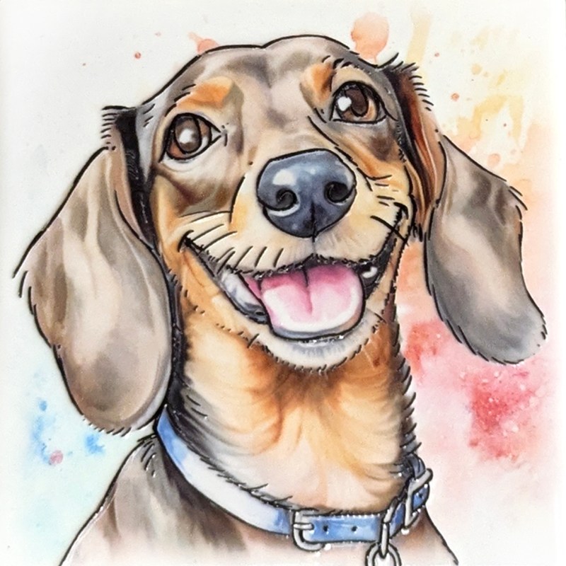 Dachshund ceramistone coasters