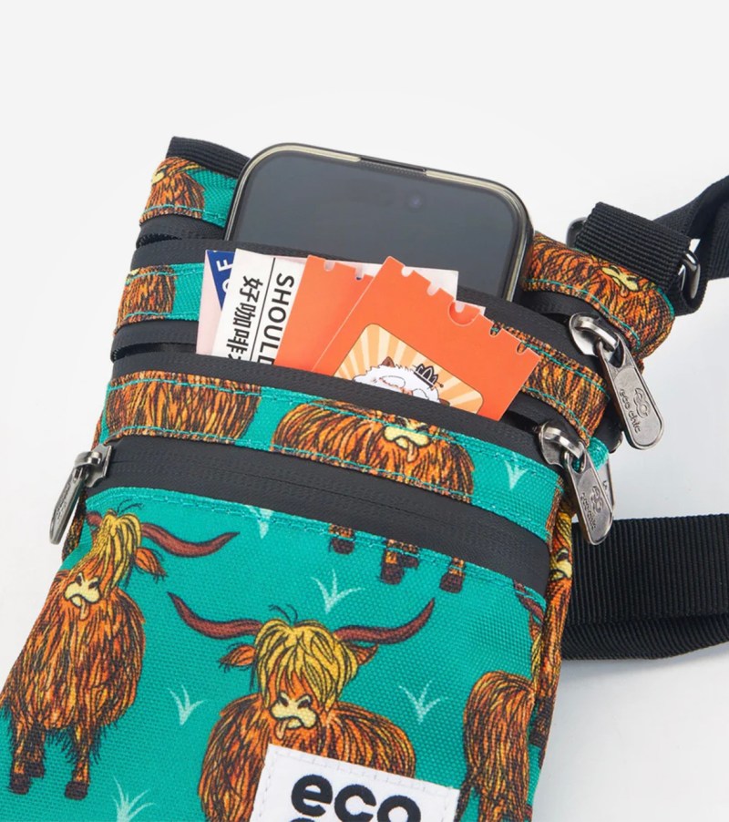 Eco Chic Recycled Canvas Crossbody Phone Bag