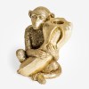 Gold Monkey with Banana Candle Holder