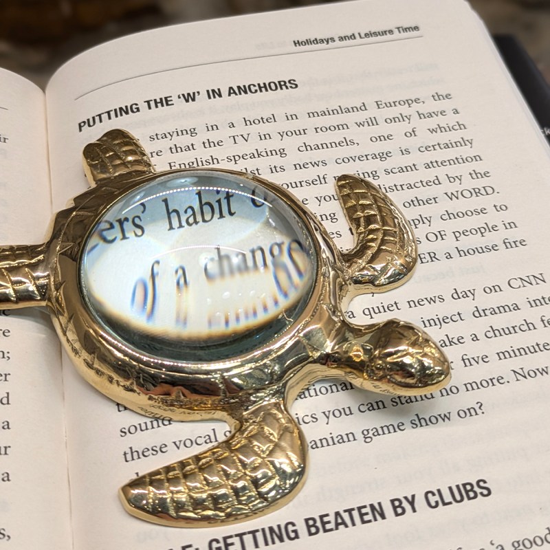 Gold Turtle Magnifying Glass