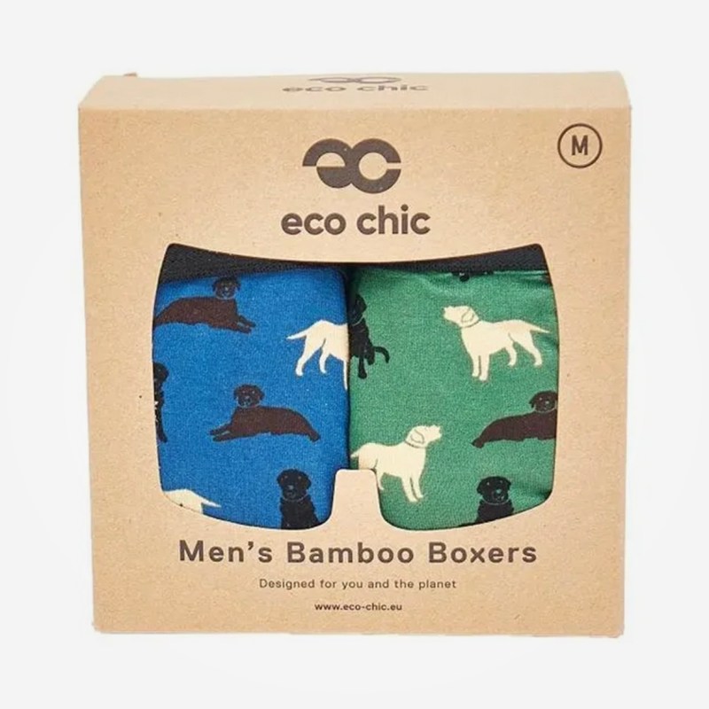 Eco Chic Men's Labrador Bamboo Boxers