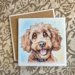 Poodle Cross ceramistone coasters