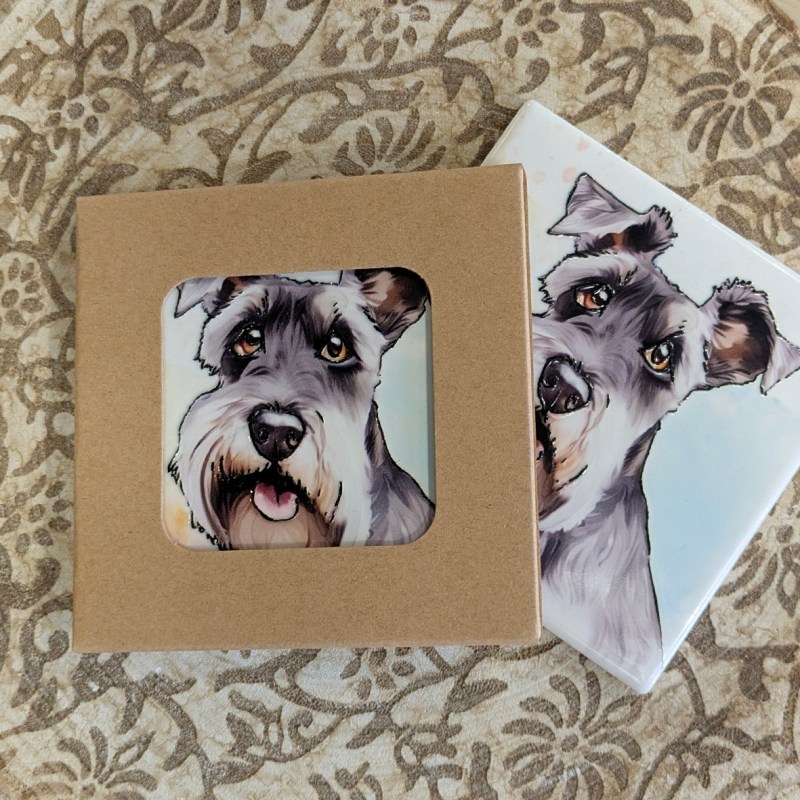 Schnauzer ceramistone coasters