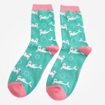 MISS SPARROW Seals Socks Green