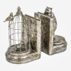 Silver 'Curious Cat' Bookends