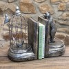 Silver 'Curious Cat' Bookends