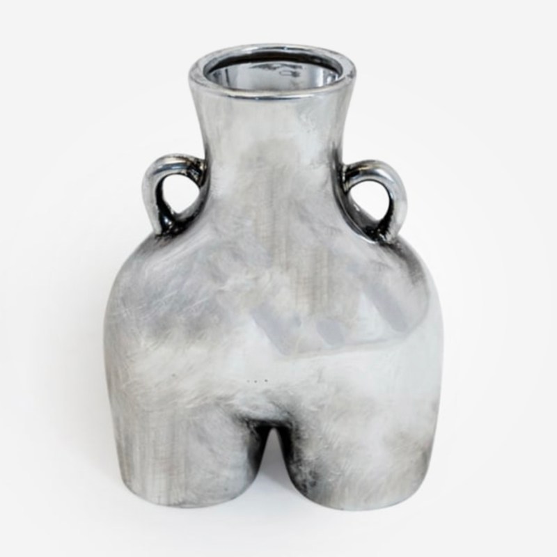 Silver Medium 'Love Handles' Vase