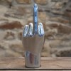 Silver Middle Finger Hand Figure