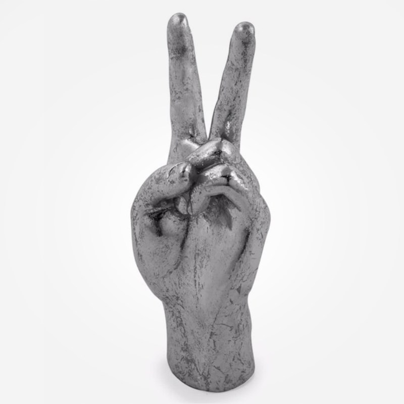 Silver 'Peace' Hand Figure