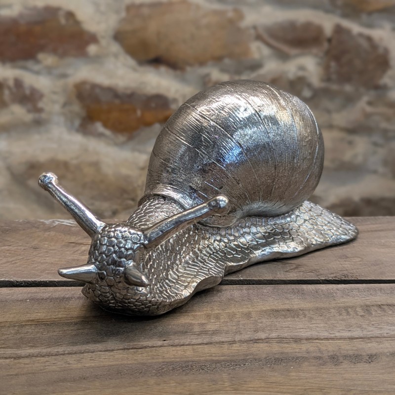 Silver Snail Figure