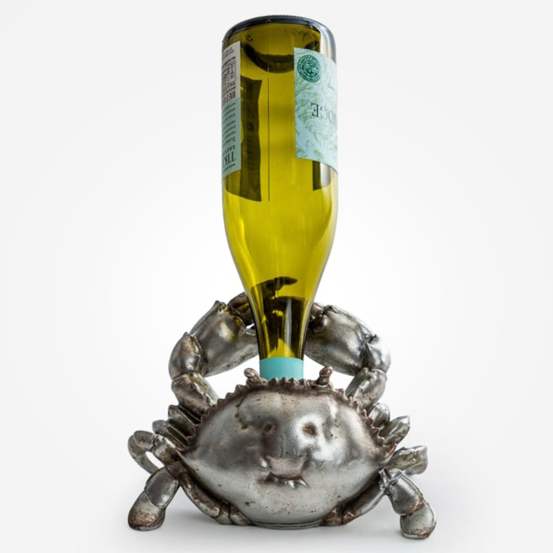 Silver Thirsty Crab Bottle Holder