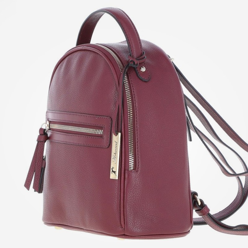 Small Ashwood Leather Backpack Wine