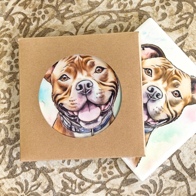 Staffordshire Bull Terriers ceramistone coasters