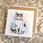 Tortoiseshell Cat ceramistone coasters