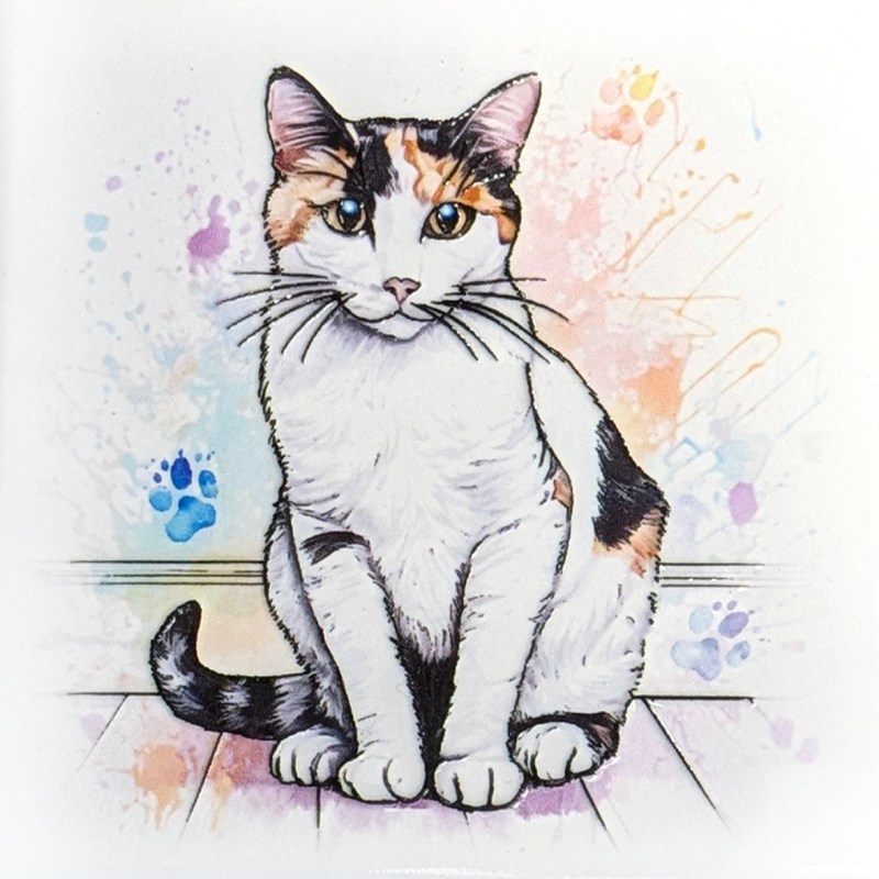 Tortoiseshell Cat ceramistone coasters