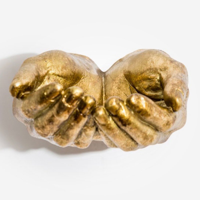 Wall Mounted Gold Hands Bowl
