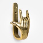 Gold 'Rock On' Hand Coat Hook