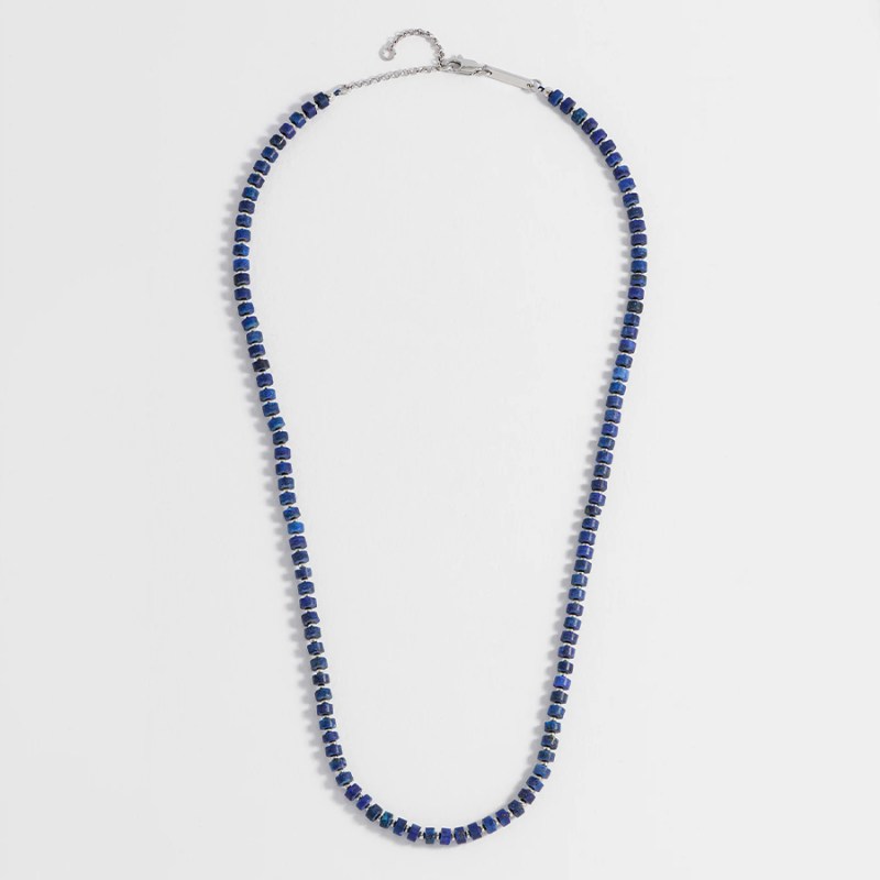 FOXY SHOPPING Lapis Rondelle Adjustable Necklace