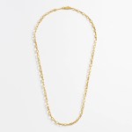 FOXY SHOPPING Men's Gold Paperclip Chain Necklace