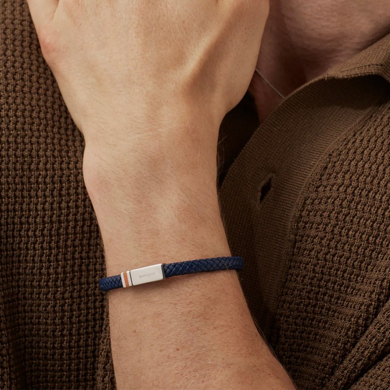 FOXY SHOPPING Navy Wrap Bracelet With Enamel Detail