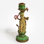 Ornate Leopard Candle Holder