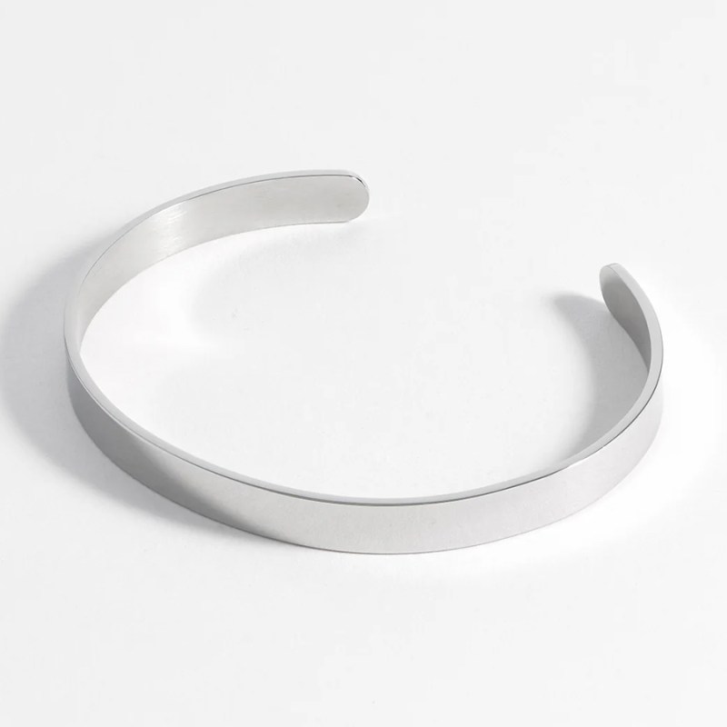 FOXY SHOPPING Silver Metal Cuff Bracelet