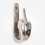 Silver Middle Finger Coat Hook