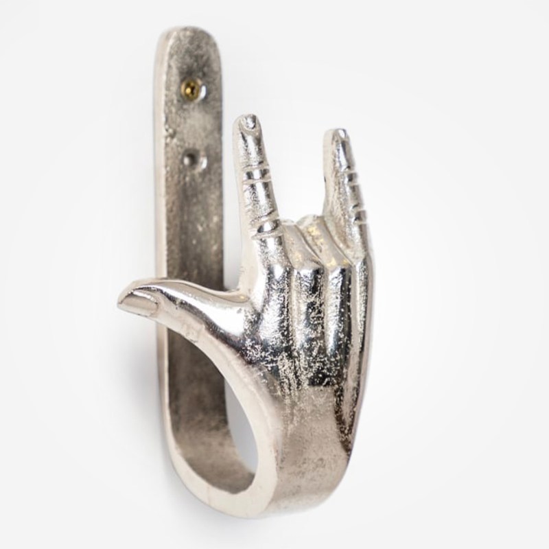 Silver ‘Rock On’ Coat Hook