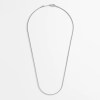 FOXY SHOPPING Thin Box Chain Silver Necklace